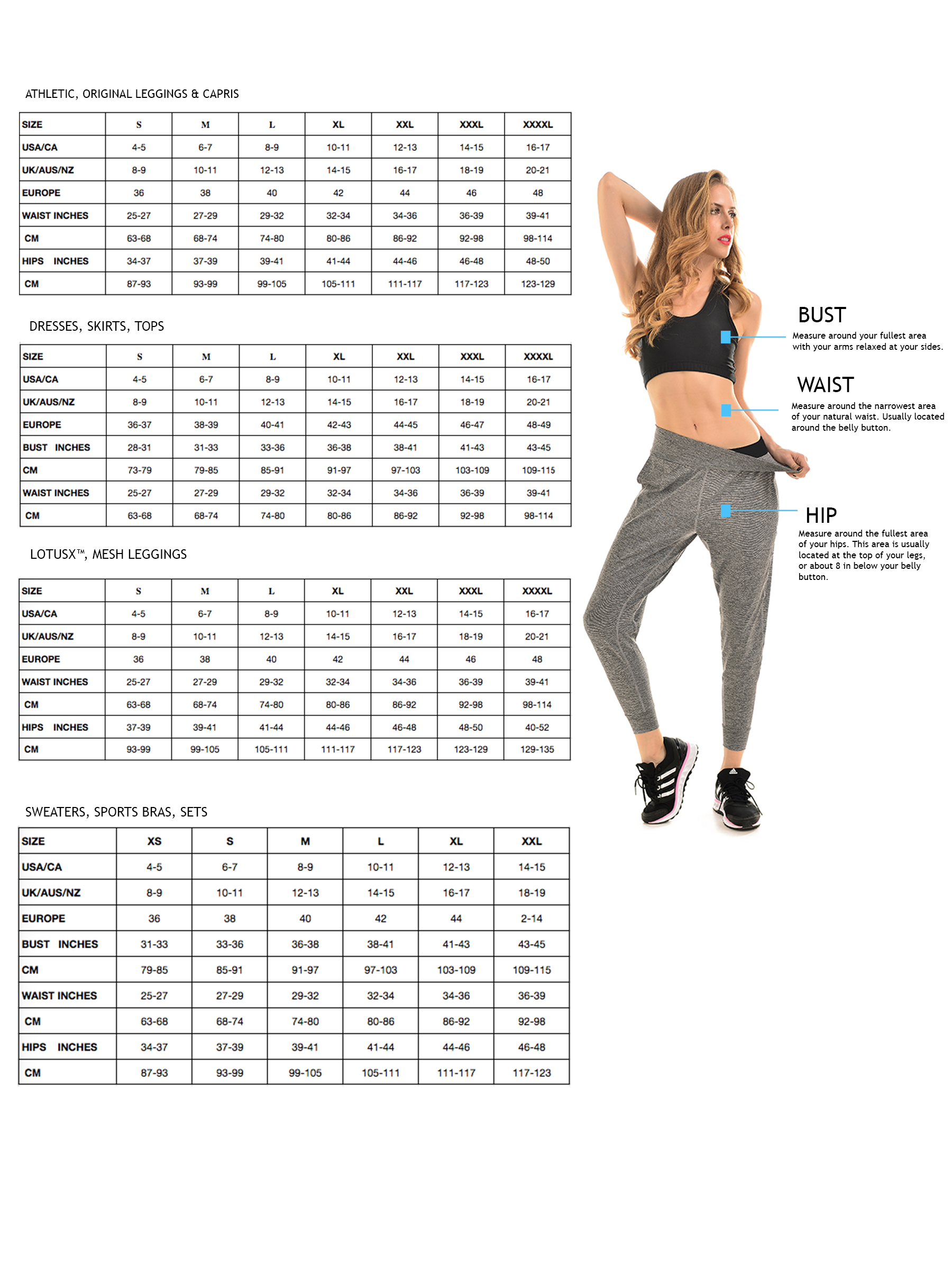 Legging Size Chart hosted at ImgBB — ImgBB